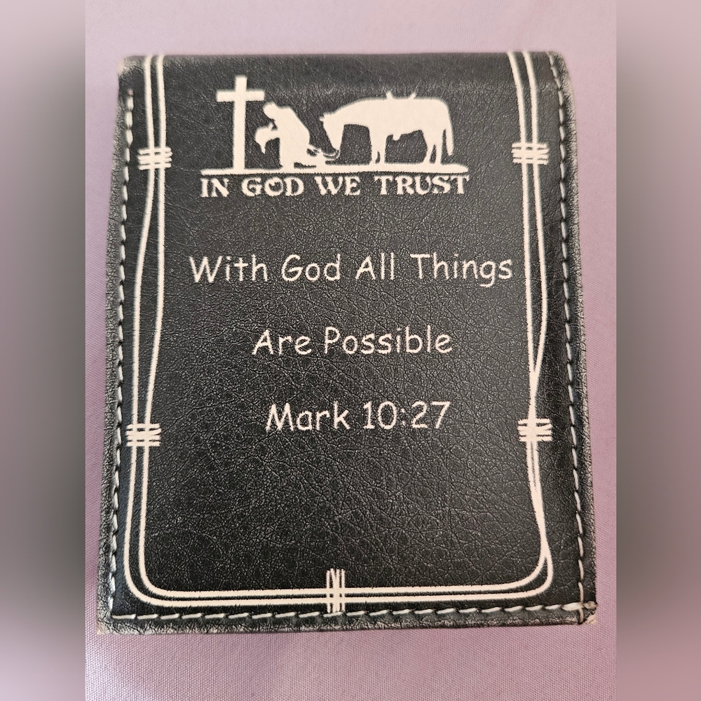 Source Unknown Black Wallet with Inspirational Design